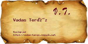 Vadas Teréz névjegykártya